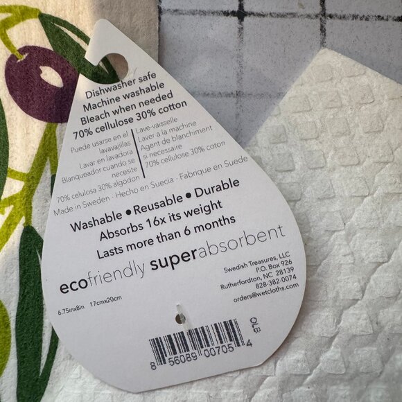 Wet-It! Swedish Treasures Dishcloth & Cleaning Cloth -Set of 2 - Picture 2 of 3